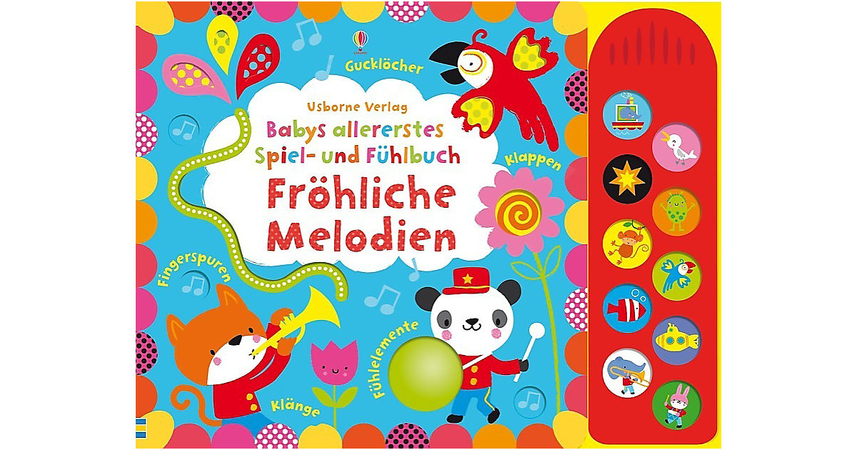 Buch - Babys allererstes Spiel- und Fühlbuch: Fröhliche Melodien, Soundbuch von Usborne Verlag