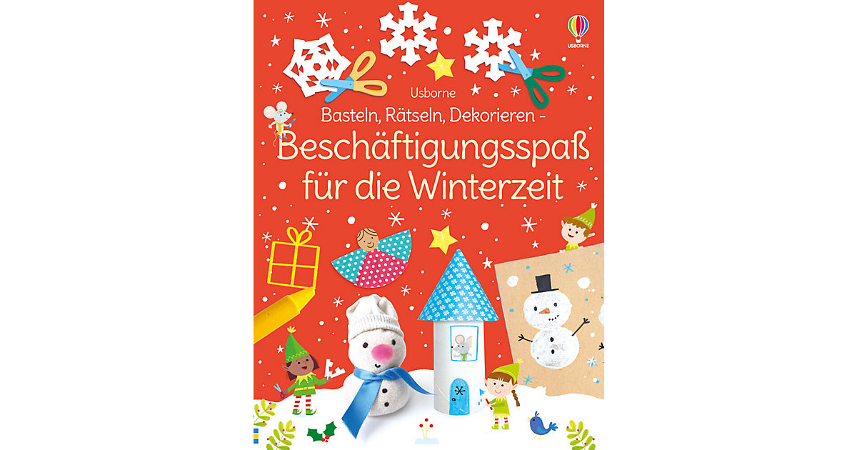 Buch - Basteln, Rätseln, Dekorieren - Beschäftigungsspaß die Winterzeit  Kinder von Usborne Verlag