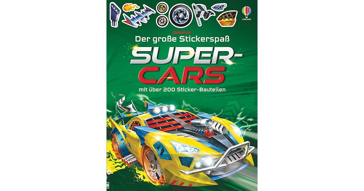 Buch - Der große Stickerspaß: Supercars von Usborne Verlag