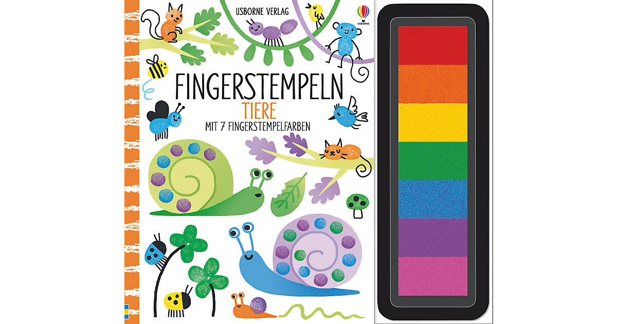 Buch - Fingerstempeln: Tiere Buch - Fingerstempeln: Tiere von Usborne Verlag
