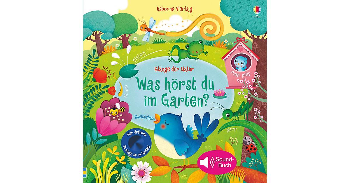 Buch - Klänge der Natur: Was hörst du im Garten?, Soundbuch mit Naturgeräuschen von Usborne Verlag