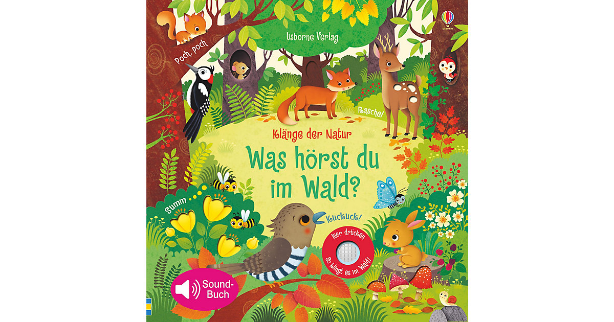 Buch - Klänge der Natur: Was hörst du im Wald?, Soundbuch mit Geräuschen von Usborne Verlag