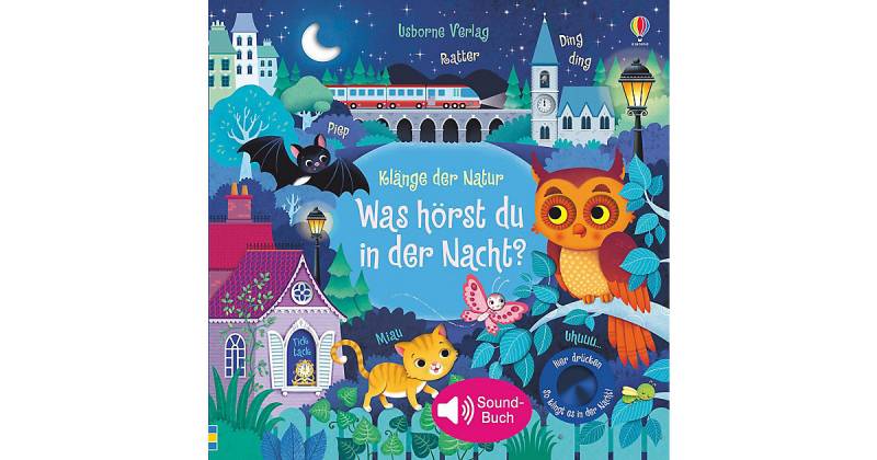 Buch - Klänge der Natur: Was hörst du in der Nacht?, Soundbuch mit Geräuschen von Usborne Verlag