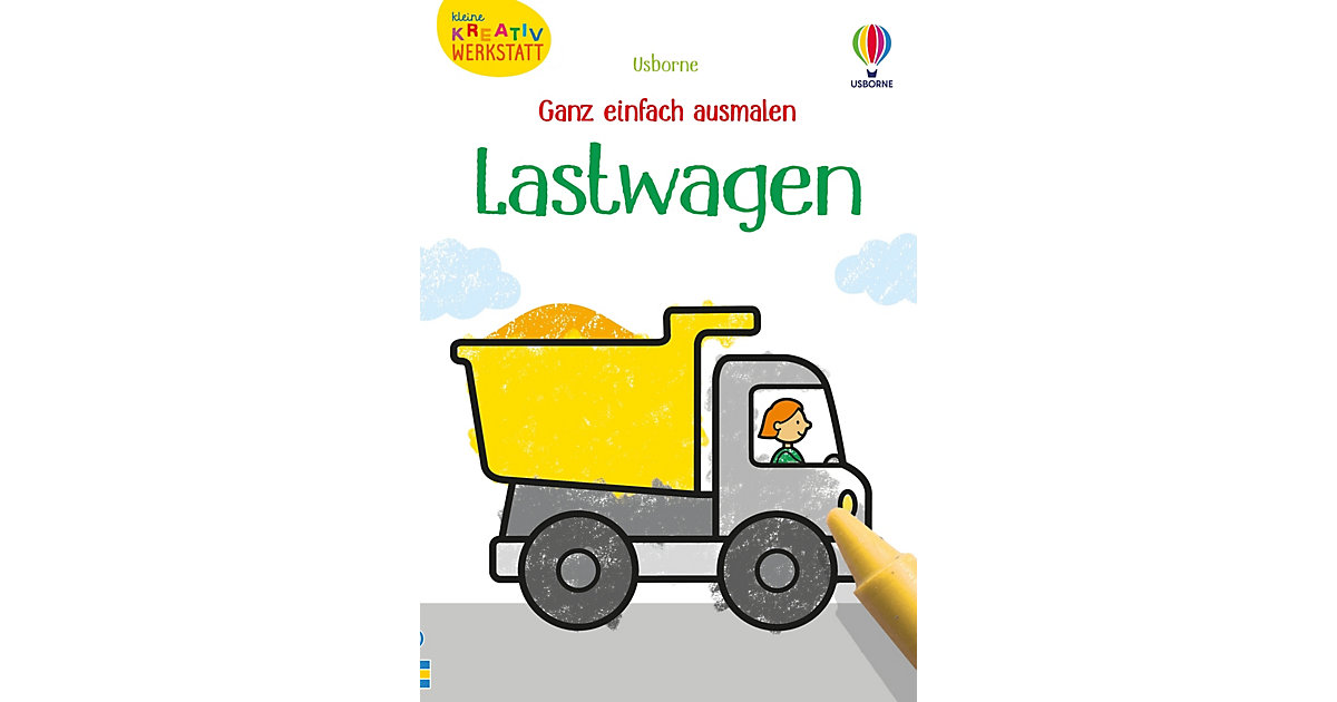 Buch - Kleine Kreativ-Werkstatt - Ganz einfach ausmalen: Lastwagen Buch - Kleine Kreativ-Werkstatt - Ganz einfach ausmalen: Lastwagen von Usborne Verlag