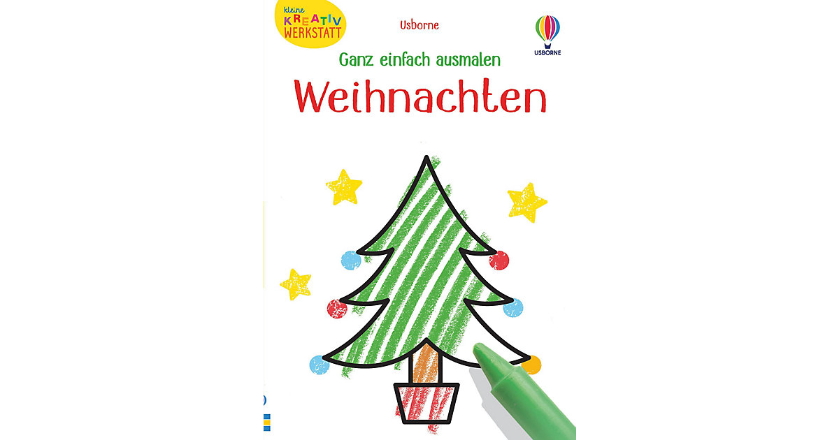 Buch - Kleine Kreativ-Werkstatt - Ganz einfach ausmalen: Weihnachten von Usborne Verlag