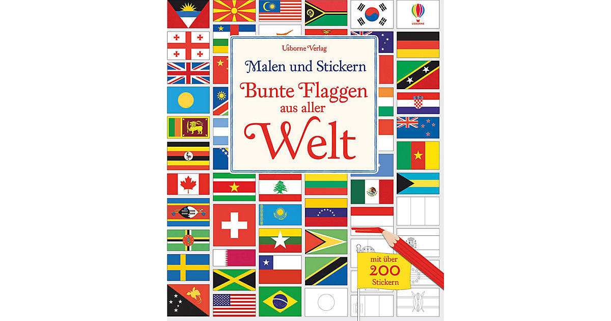 Buch - Malen und Stickern: Bunte Flaggen aus aller Welt Buch - Malen und Stickern: Bunte Flaggen aus aller Welt von Usborne Verlag