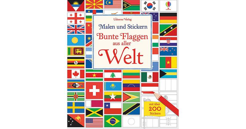 Buch - Malen und Stickern: Bunte Flaggen aus aller Welt von Usborne Verlag