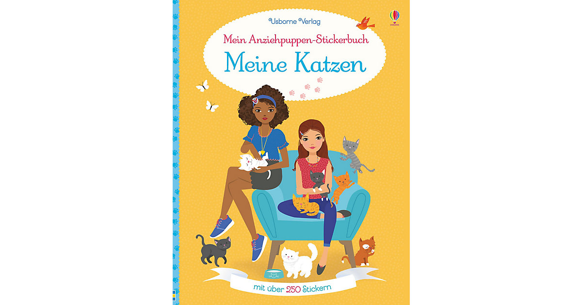 Buch - Mein Anziehpuppen-Stickerbuch: Meine Katzen von Usborne Verlag