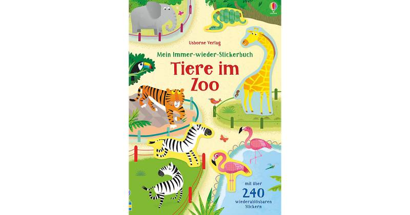 Buch - Mein Immer-wieder-Stickerbuch: Tiere im Zoo von Usborne Verlag