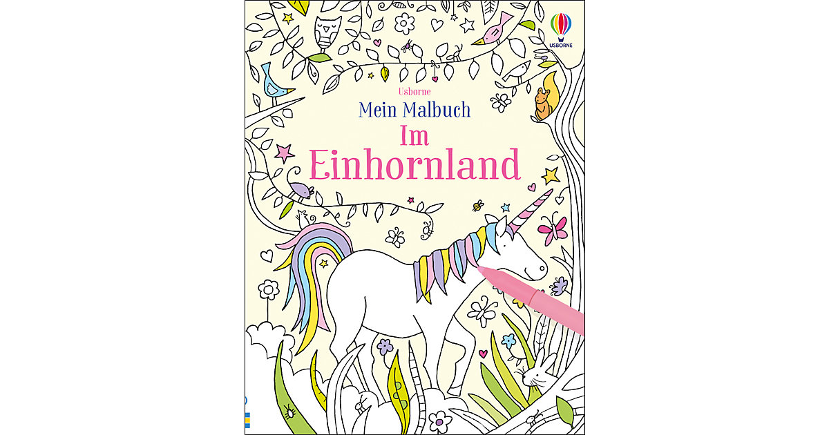 Buch - Mein Malbuch: Im Einhornland von Usborne Verlag
