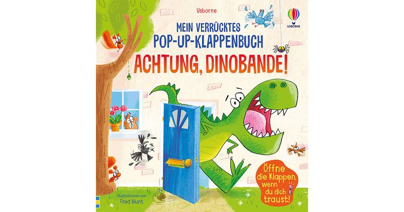 Buch - Mein verrücktes Pop-up-Klappenbuch: Achtung, Dinobande! von Usborne Verlag