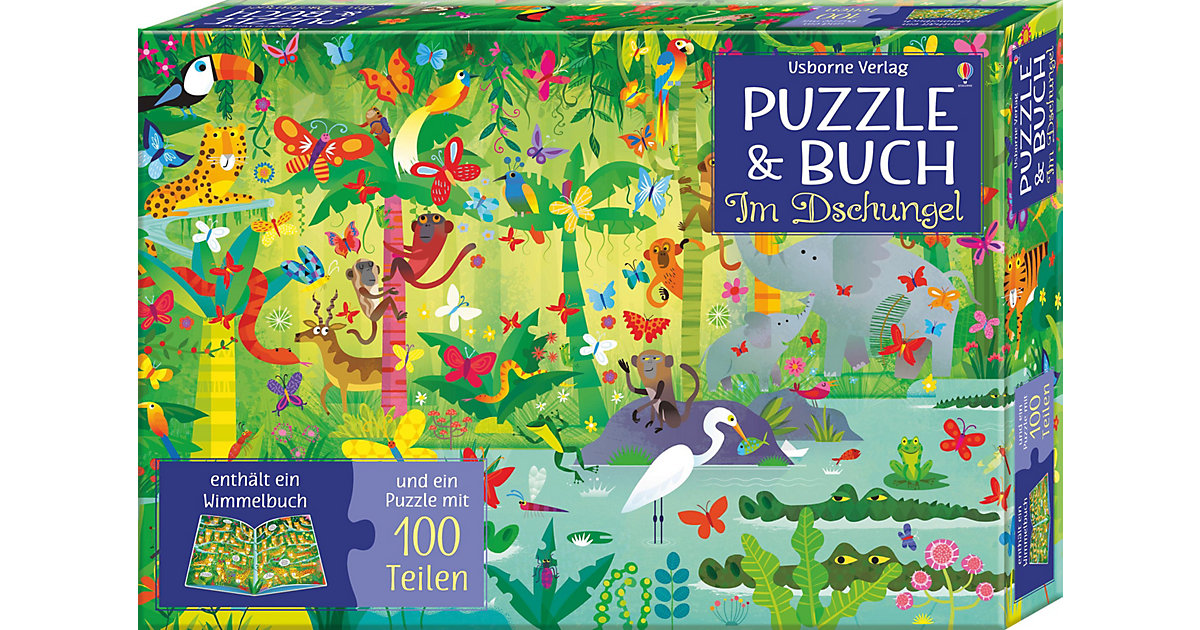 Buch - Puzzle und Buch: Im Dschungel von Usborne Verlag