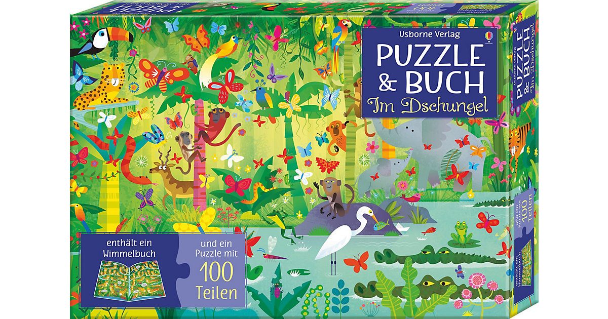 Buch - Puzzle und Buch: Im Dschungel Buch - Puzzle und Buch: Im Dschungel von Usborne Verlag