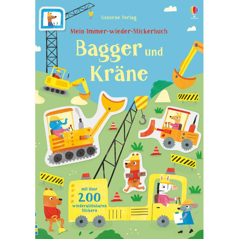 Mein Immer-wieder-Stickerbuch / Mein Immer-wieder-Stickerbuch: Bagger und Kräne von Usborne Verlag