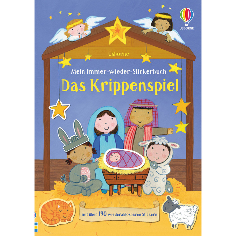 Mein Immer-wieder-Stickerbuch: Das Krippenspiel von Usborne Verlag