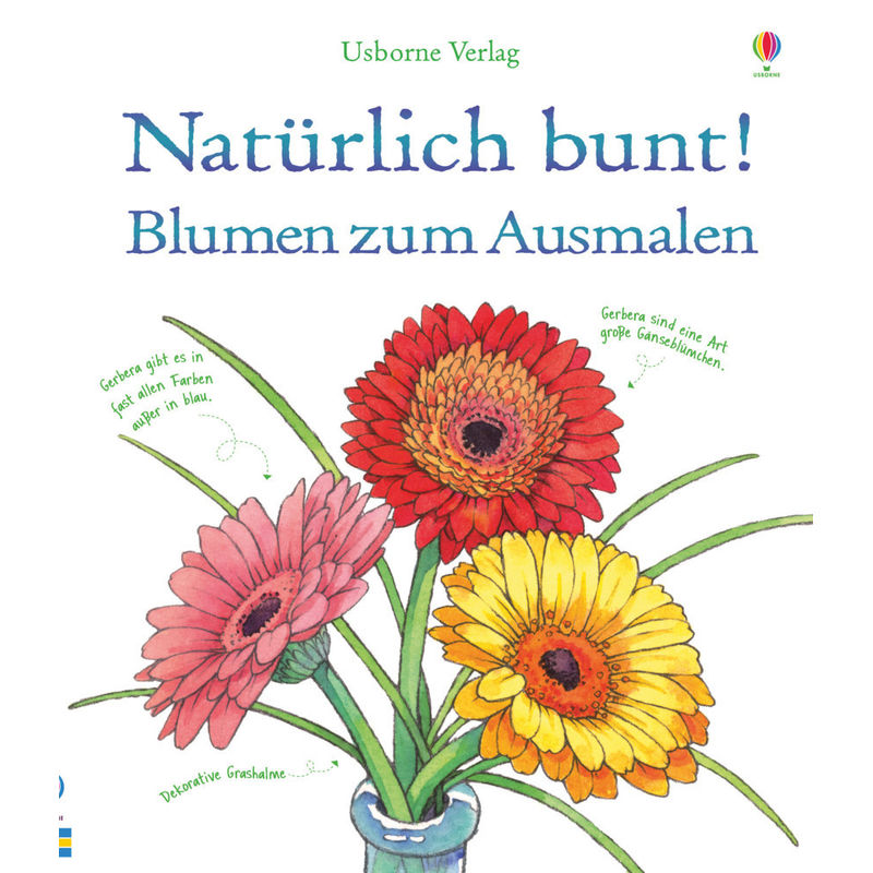 Natürlich-bunt-Reihe / Natürlich bunt! Blumen zum Ausmalen von Usborne Verlag