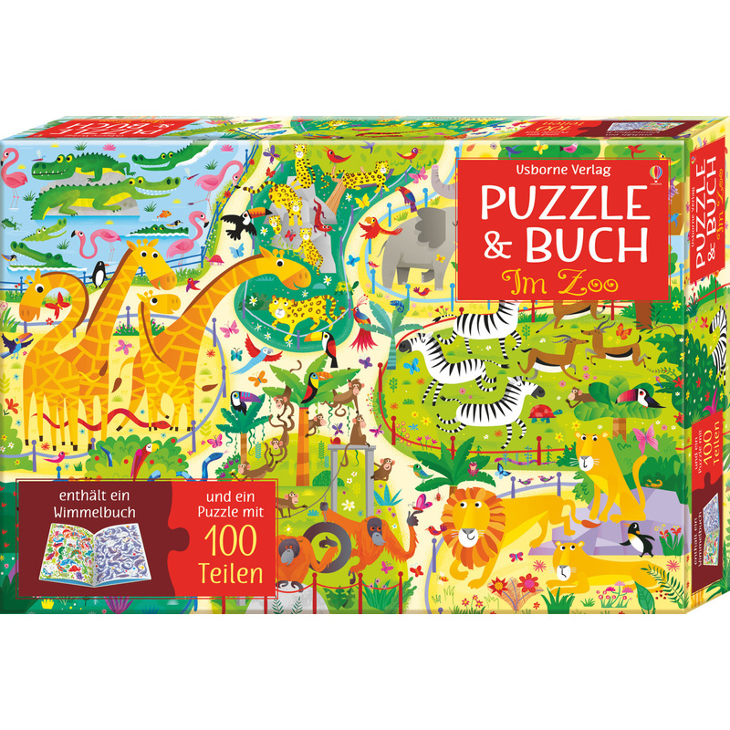 Puzzle und Buch – Im Zoo von Usborne Verlag