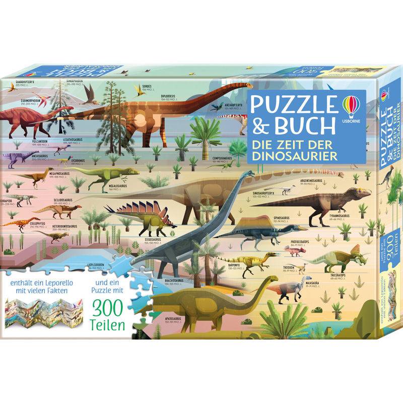 Puzzle-und-Buch-Reihe - Puzzle & Buch: Die Zeit der Dinosaurier von Usborne Verlag