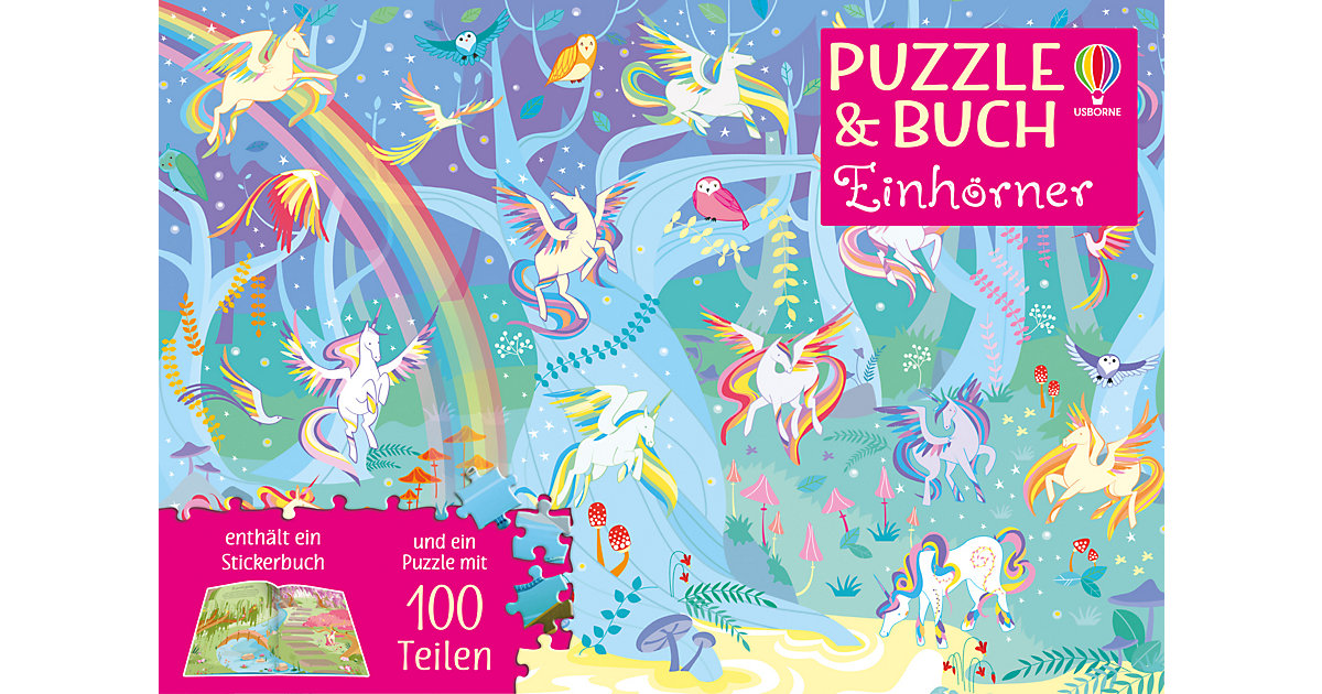 Puzzle & Buch: Einhörner Puzzle & Buch: Einhörner von Usborne Verlag