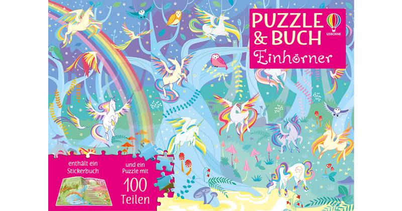 Puzzle & Buch: Einhörner von Usborne Verlag