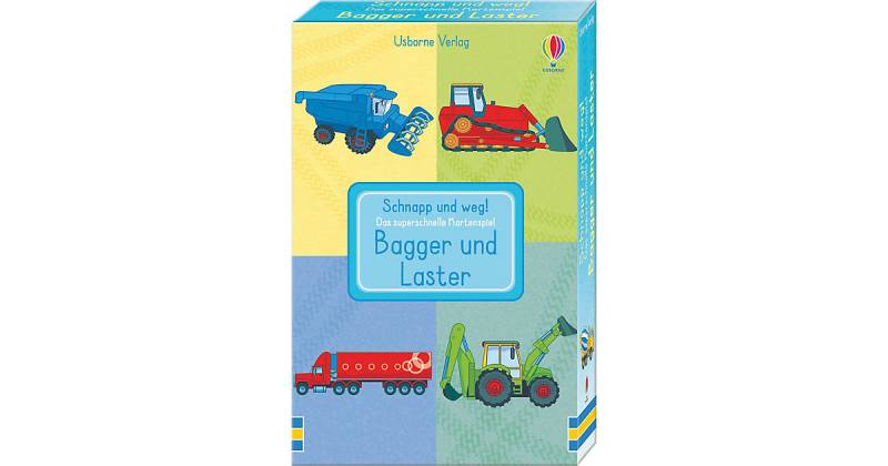 Schnapp und weg! Das superschnelle Kartenspiel: Bagger und Laster von Usborne Verlag