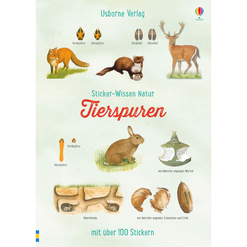 Sticker-Wissen Natur: Tierspuren von Usborne Verlag