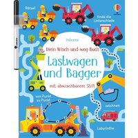 Mein Wisch-und-weg-Buch: Lastwagen und Bagger von Usborne