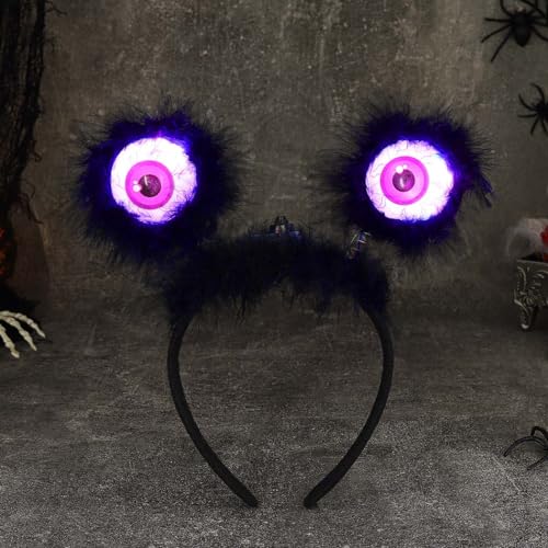 Ushiny Leuchtendes Stirnband, schwarz, LED-Kopfschmuck, große Augen, Festival, Stirnbänder, Party, leuchtendes Haar-Accessoire für Damen und Mädchen Ushiny Leuchtendes Stirnband, schwarz, LED-Kopfschmuck, große Augen, Festival, Stirnbänder, Party, leuchtendes Haar-Accessoire für Damen und Mädchen von Ushiny