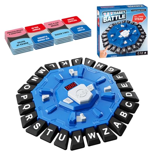 Buchstaben Spiel Rasende WöRter Deutsch, Wortspiel Think Abc WöRter Sturm Spiel Buchstabenspiel Mit 26 Wortspiel Words, Spiel Buchstaben DrüCken Mit Timer FüR Kinder Und Erwachsene (Blau Englisch) von Usper