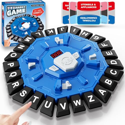 Buchstaben Spiel Rasende WöRter Deutsch, Wortspiel Think Abc WöRter Sturm Spiel Buchstabenspiel Mit 26 Wortspiel Words, Spiel Buchstaben DrüCken Mit Timer FüR Kinder Und Erwachsene (Blau Deutsch) von Usper