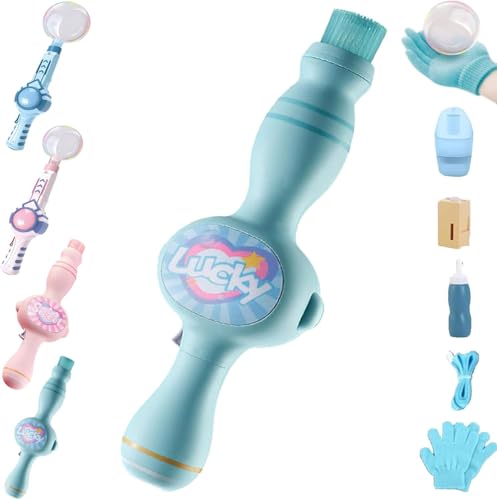 Rauch Seifenblasenmaschine,Smoke Bubble Machine Elastic Bubble Fog Wand Colorful Fog Bubble Maker for Party, Wedding, Birthday, Festival, Interactive Bubble Machine for Kids and Adults (A Blau) von Usper