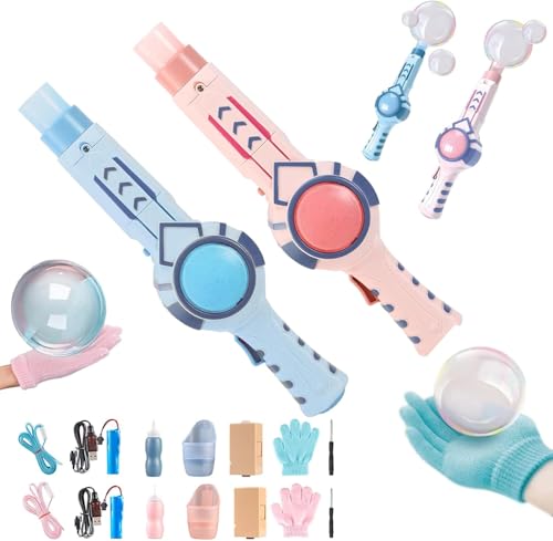 Rauch Seifenblasenmaschine,Smoke Bubble Machine Elastic Bubble Fog Wand Colorful Fog Bubble Maker for Party, Wedding, Birthday, Festival, Interactive Bubble Machine for Kids and Adults (Blau+Rosa) von Usper