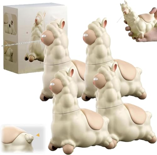 Spuckendes Lama Wasserspielzeug, Interaktiver Alpaka-Spritzer-Wasserspielzeug, Auslaufsicherer Parodie-Wassersprinkler, Lama-Spritzpistole Mit KopfschüTteln (4PCS) von Usper