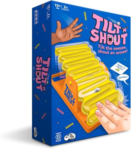 Tilt 'N' Shout Schnelllebiges Familienpartyspiel, Interaktiver Marmor Lauf Timer Think Words Gesellschaftsspiele FüR Erwachsene Mit 150 Kategorien Perfekt FüR Spieleabende (A) von Usper