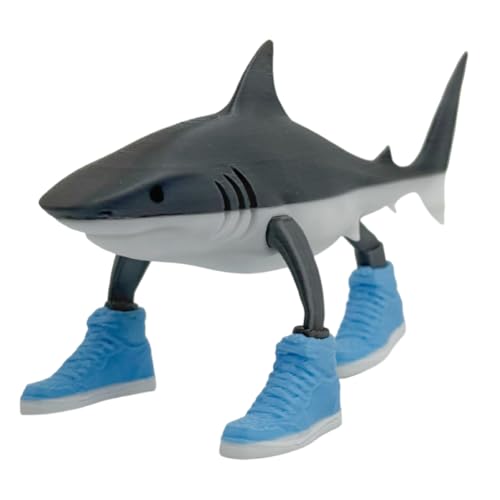 Usper 3D Tung Tung Tung Tung Sahur Figur, Italian Brainrot BRR BRR Patapim, Tralalero Tralala Figur Shark In Sneakers Viral Ai Brainrot Animals Collectible Figurines (A) von Usper