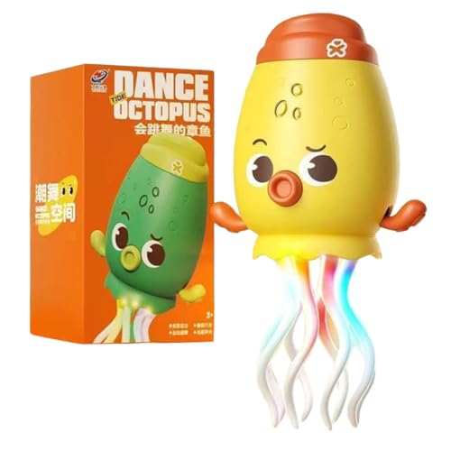 Usper Electric Dancing Octopus Toy, Magische Tanzende Krake Spielzeug Krake Kinder Elektrische PäDagogische Mit Led & Musik, Tanzendes Und Singendes Musikspielzeug FüR MäDchen Jungen (C Gelb) von Usper