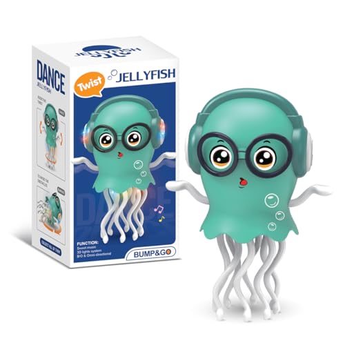 Usper Electric Dancing Octopus Toy, Magische Tanzende Krake Spielzeug Krake Kinder Elektrische PäDagogische Mit Led & Musik, Tanzendes Und Singendes Musikspielzeug FüR MäDchen Jungen (D Grün) von Usper