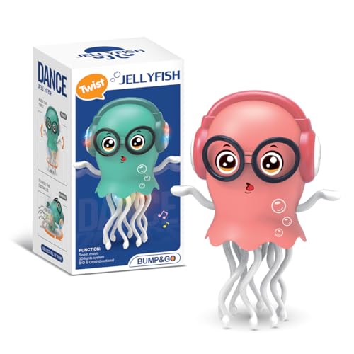 Usper Electric Dancing Octopus Toy, Magische Tanzende Krake Spielzeug Krake Kinder Elektrische PäDagogische Mit Led & Musik, Tanzendes Und Singendes Musikspielzeug FüR MäDchen Jungen (D Rosa) von Usper