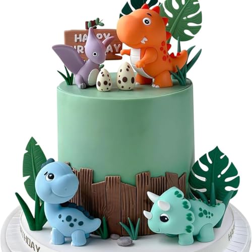 UtenTol Dino Tortendeko 25-teilige Dinosaurier Tortendeko dino kuchen deko tortendeko Enthält 10 Partyteller Geburtstag von UtenTol