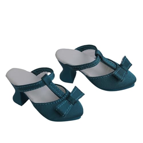 Uteruik BJD-Puppe High Heel Sandalen 1/4 18 Zoll BJD-Puppe SD-Puppe Leder Hausschuhe Schuhe Puppenzubehör (#A) von Uteruik