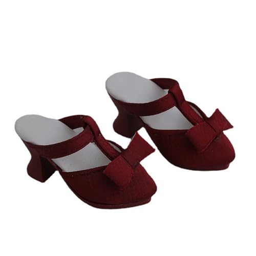 Uteruik BJD Puppe High Heel Sandalen 1/4 18 Zoll BJD Puppe SD Puppe Leder Hausschuhe Schuhe Puppenzubehör Rot Uteruik BJD Puppe High Heel Sandalen 1/4 18 Zoll BJD Puppe SD Puppe Leder Hausschuhe Schuhe Puppenzubehör Rot von Uteruik