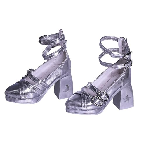 Uteruik BJD Puppe High Heel Schuhe 1/3 60cm BJD Puppe SD Puppe Silber Schnalle Schuhe Puppe Zubehör Uteruik BJD Puppe High Heel Schuhe 1/3 60cm BJD Puppe SD Puppe Silber Schnalle Schuhe Puppe Zubehör von Uteruik