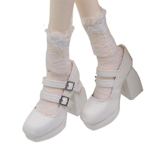 Uteruik BJD Puppe High Heel Schuhe 1/3 60cm BJD Puppe Weiße Lederschuhe Puppenzubehör Uteruik BJD Puppe High Heel Schuhe 1/3 60cm BJD Puppe Weiße Lederschuhe Puppenzubehör von Uteruik