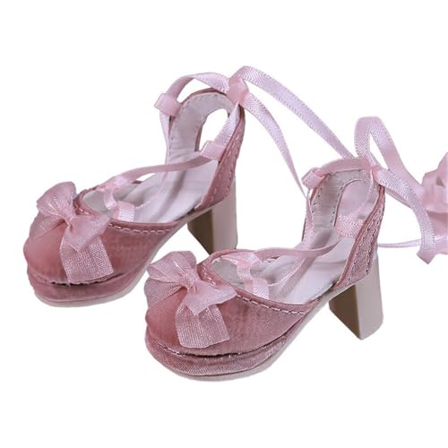 Uteruik BJD Puppe High Heel Schuhe 1/4 18 Zoll BJD Puppe Rosa Schnürschuhe Puppenzubehör Uteruik BJD Puppe High Heel Schuhe 1/4 18 Zoll BJD Puppe Rosa Schnürschuhe Puppenzubehör von Uteruik