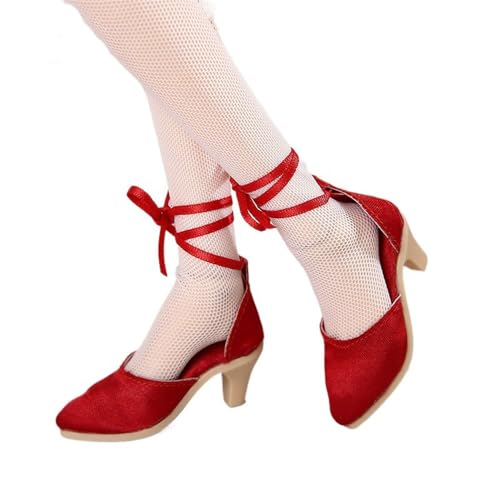 Uteruik BJD Puppe High Heel Schuhe 1/4 18 Zoll BJD Puppe Rote Schnürschuhe Puppenzubehör Uteruik BJD Puppe High Heel Schuhe 1/4 18 Zoll BJD Puppe Rote Schnürschuhe Puppenzubehör von Uteruik
