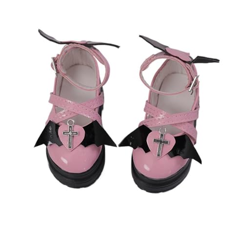 Uteruik BJD Puppe High Heel Schuhe 1/4 18 Zoll BJD Puppe SD Puppe Flügel Designed Lederschuhe Puppenzubehör Pink Uteruik BJD Puppe High Heel Schuhe 1/4 18 Zoll BJD Puppe SD Puppe Flügel Designed Lederschuhe Puppenzubehör Pink von Uteruik