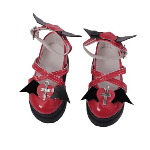 Uteruik BJD Puppe High Heel Schuhe 1/4 18 Zoll BJD Puppe SD Puppe Flügel Designed Lederschuhe Puppenzubehör Rot Uteruik BJD Puppe High Heel Schuhe 1/4 18 Zoll BJD Puppe SD Puppe Flügel Designed Lederschuhe Puppenzubehör Rot von Uteruik