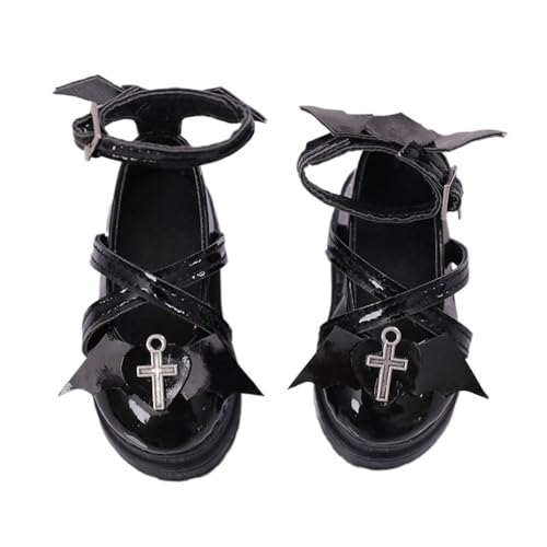 Uteruik BJD Puppe High Heel Schuhe 1/4 18 Zoll BJD Puppe SD Puppe Flügel Designed Lederschuhe Puppenzubehör Schwarz Uteruik BJD Puppe High Heel Schuhe 1/4 18 Zoll BJD Puppe SD Puppe Flügel Designed Lederschuhe Puppenzubehör Schwarz von Uteruik