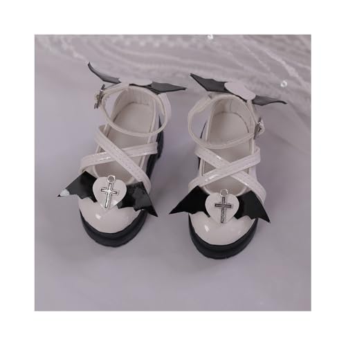 Uteruik BJD Puppe High Heel Schuhe 1/4 18 Zoll BJD Puppe SD Puppe Flügel Designed Lederschuhe Puppenzubehör Weiß Uteruik BJD Puppe High Heel Schuhe 1/4 18 Zoll BJD Puppe SD Puppe Flügel Designed Lederschuhe Puppenzubehör Weiß von Uteruik