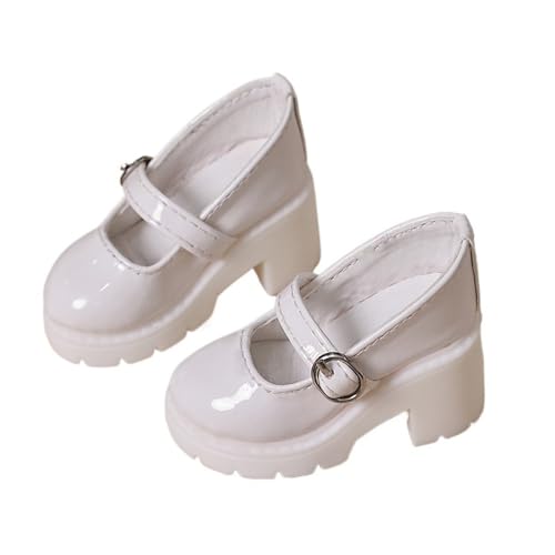 Uteruik BJD Puppe High Heel Schuhe 1/4 18 Zoll BJD Puppe SD Puppe weiße Lederschuhe Puppenzubehör Uteruik BJD Puppe High Heel Schuhe 1/4 18 Zoll BJD Puppe SD Puppe weiße Lederschuhe Puppenzubehör von Uteruik